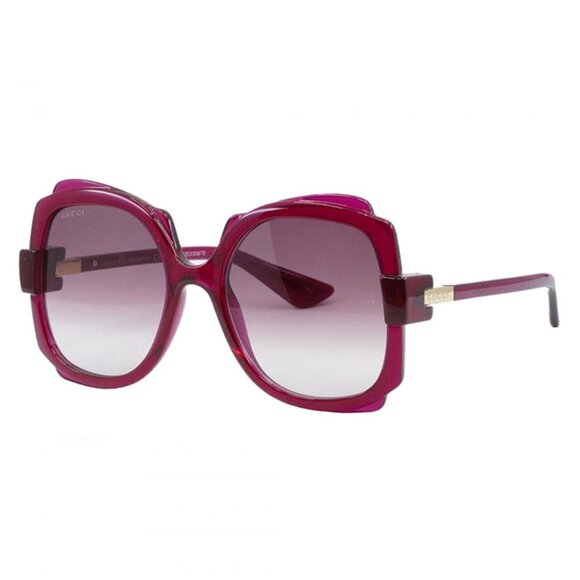 NEW GUCCI SQUARE SUNGLASSES GUCCI GG1431S 003 RED VIOLET EYEWEAR - Picture 1 of 3